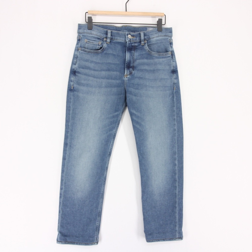Faherty Stretch Terry Jeans Mens 30x24 Blue 5 Pocket Indigo Ocean Slim Straight